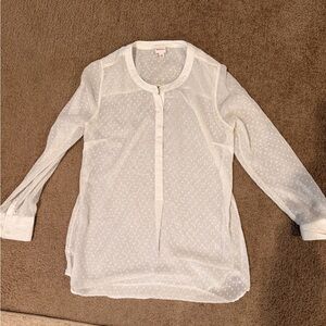 Merona White Sheer Blouse